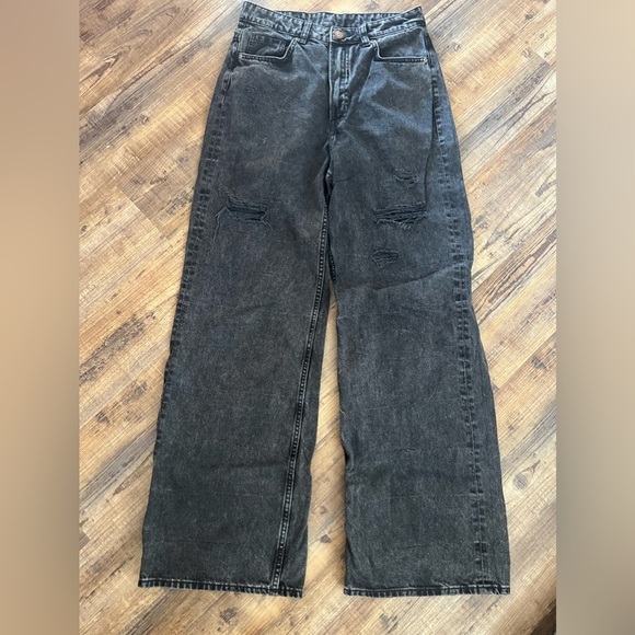 Divided Denim - Divided by H&M Womens Black Wide Leg Jeans Size 6